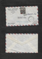 HAITI. 1952 (5 Jan) Port Prince - Switzerland, Saint Gallen. Air UPU Ovptd Single Fkd Envelope + Par Clipper + Blue Mark - Haiti