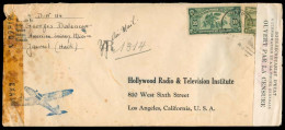 HAITI. 1943 (23 Dec). Jacmel - USA. Reg Doble Censored High Value Air Fkd Env. US Sanitary Mission. - Haïti