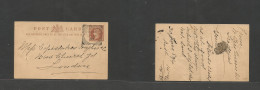 Great Britain - XX. 1895 (16 July) Trededegar - London, 1/2d Brown Stat Card. VF Origin Small Po Village. - ...-1840 Precursores