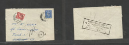Great Britain - XX. 1946 (May) Salisbury - Zurich, Switzerland (13 May) 2 1/2d Blue Fkd Env, Taxed + Swiss P. Due 10c Ti - ...-1840 Voorlopers