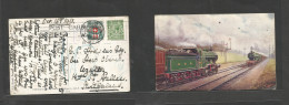 Great Britain - XX. 1913 (Dec 14) Southport - Switzerland, Uzmill (18 Dec) 1/2d Green Fkd Photo Ppc, Taxed + Swiss P. Du - ...-1840 Precursori