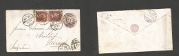 Great Britain - Stationery. 1874 (Aug 29) Manchester - Switzerland, Strohhof (11 Oct) 1d Rose Embossed Stat Envelope + 2 - ...-1840 Vorläufer