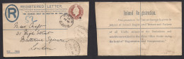 Great Britain - Stationery. 1904 (21 June) Woolwich, Hare St - London. Registered 3d Brown Stat Env. Fine. - ...-1840 Vorläufer