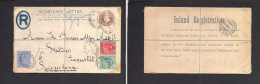 Great Britain - Stationery. 1904 (13 Aug) Towlerst - Switzerland, Halden. Registered Multifkd King Ed XII Stat Env + 3 A - ...-1840 Voorlopers