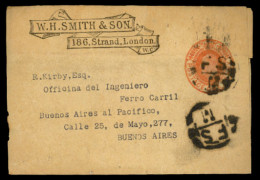 GREAT BRITAIN. C.1905. London To Argentina.Stat.wrapper Cancelled FS/M. Scarce Printed Usage. - ...-1840 Precursores