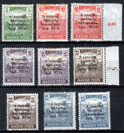 Hungary 1919 ⁕ Overprint On Reaper Mi.286-290 ⁕ 9v MH/MLH - Oblitérés