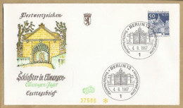 DE.- ERSTTAGSBRIEF. SCHLOSSTOR IN ELLWANGEN. ERSTAUSGABETAG 4.8.1967. FDC. DEUTSCHE BAUWERKE AUS 12 JAHRHUNDERTEN. - 1948-1970