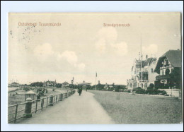 U8635/ Travemünde Strandpromenade 1912 AK - Lübeck-Travemünde