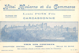 CPA 11 CARCASSONNE / HOTEL MODERNE ET DU COMMERCE / LOUIS PONS FILS - Carcassonne