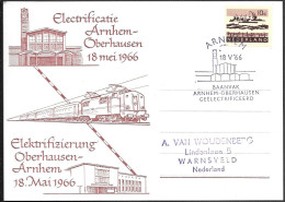 Netherlands Arnhem - Oberhausen Electrified Railway Phila Postcard 1966 - Storia Postale