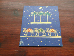 72751-   GLITTER CARD / CAMELS AND PALMS - Autres & Non Classés