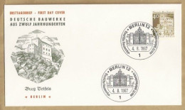 DE.- ERSTTAGSBRIEF. BURG TRIFELS. ERSTAUSGABETAG 4.8.1967. FDC. DEUTSCHE BAUWERKE AUS 12 JAHRHUNDERTEN. BERLIN. - 1948-1970