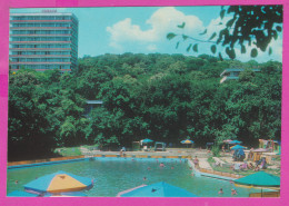309880 / Bulgaria - Golden Sands (Varna) Black Sea Resort - Hotel "Havana" Swimming Pool 1980 PC Bulgarie Bulgarien - Hotel's & Restaurants