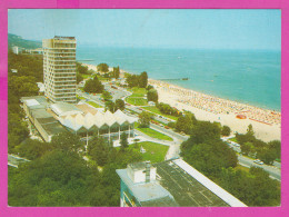 309887 / Bulgaria - Golden Sands (Varna) Black Sea Resort - Panorama Hote " International" Beach Bridge 1989 PC Bulgarie - Hotels & Restaurants