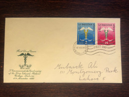 PAKISTAN FDC COVER 1960 YEAR MEDICAL COLLEGE SCHOOL HEALTH MEDICINE STAMPS - Pakistan