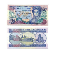 Falkland Islands 50 Pounds 1990 QEII  P-16 UNC - Isole Falkland