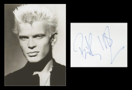 Billy Idol - Rare Authentic Signed Guestbook Page + Photo - Paris 1986 - COA - Cantantes Y Musicos