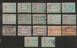 FISCAUX EFFET   TYPE MEDAILLON DE TASSET 1918    DENTELES 17  TIMBRES  OBLITERES - Altri & Non Classificati