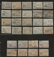 FISCAUX EFFET   TYPE MEDAILLON DE TASSET 1900   A LE 1 DENTELES 28  TIMBRES  OBLITERES - Other & Unclassified