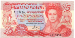 Falkland Islands 5 Pounds 1983 QEII  150th Anniversary Commemorative P-12 UNC - Falklandeilanden