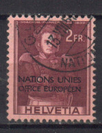 SWITZERLAND STAMPS, 1950 UN EUROPEAN OFFICE. Sc.#7O17. USED - Gebruikt