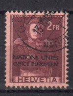 SWITZERLAND STAMPS, 1950 UN EUROPEAN OFFICE. Sc.#7O17. USED - Oblitérés