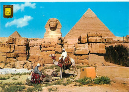 Egypte - Gizeh - Giza - The Great Sphinx, Kephren And The Mycerinos Pyramids - Le Grand Sphinx, Les Pyramides De Kephren - Gizeh