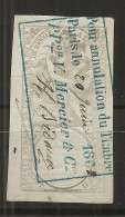 FISCAUXFRANCE EFFET DE COMMERCE TYPE CABASSON 1860  N°22  8F50 Cote 83€ - Autres & Non Classés