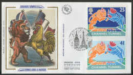 Grande Bretagne - Great Britain - Großbritannien FDC 1994 Y&T N°1758 Et 1760 - Michel N°1513 à 1515 - Tunnel Sous La Man - 1991-2000 Dezimalausgaben