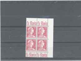 BANDE PUB -N°1011 -TYPE MULLER -15f ROSE  BLOC DE 4 N**-2 PAIRES SLAVIA( Ouvert +ouvert ) MAURY 288d - Unused Stamps