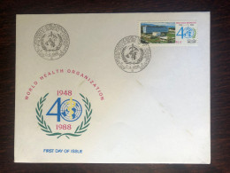 PAKISTAN FDC COVER 1988 YEAR WHO OMS  HEALTH MEDICINE STAMPS - Pakistan