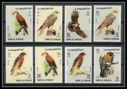 066 - Umm Al Qiwain - MNH ** Mi N° 225 / 232 A Oiseaux (rapaces) Birds Of Prey - Umm Al-Qaiwain