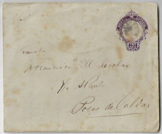 Brazil 1921 Postal Stationery Cover 150 Réis From Belo Horizonte Via Barra Do Piraí To Poços De Caldas Included Letter - Interi Postali