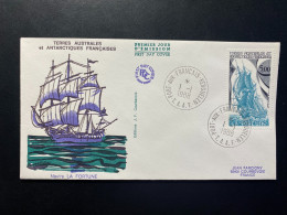 Enveloppe 1er Jour "Voilier La Fortune" - 01/01/1988 - 137 - TAAF - Iles Kerguelen - Bateaux - FDC