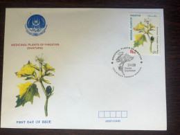 PAKISTAN FDC COVER 1998 YEAR MEDICINAL PLANTS HEALTH MEDICINE STAMPS - Pakistan