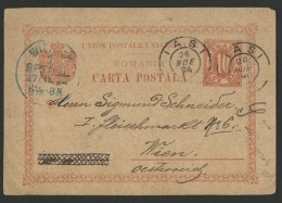 01297*RUMÄNIEN*ROMANIA*CARTA POSTALA*POSTAL STATIONARY*IASI TO AUSTRIA*1894 - Storia Postale