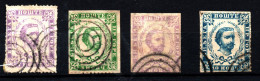 Lot De Timbres MONTENEGRO - YT N° 4 - 2 - 4 - 5 - Année 1874 - Oblitérés - Montenegro