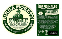 ITALIA ITALY - 2019 Etichetta Birra Beer Bière MORETTI Doppio Malto Di Frumento - Cerveza