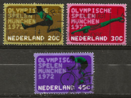 PAYS-BAS: Obl., YT N° 960 à 962, Série, TB - Used Stamps