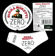 ITALIA ITALY - 2018 Etichetta Birra Beer Bière MORETTI ZERO Analcolica Tanto Gusto Zero Pensieri - Cerveza