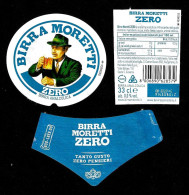 ITALIA ITALY - 2020 Etichetta Birra Beer Bière MORETTI ZERO Analcolica - Cerveza