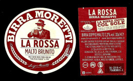 ITALIA ITALY - 2018 Etichetta Birra Beer Bière MORETTI LA ROSSA Malto Brunito - Cerveza