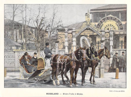 Russie - Photogravure  Par Gillot - Dim:17/24 Cm - Scènes De Russie - Winter Troïka Moskau - Altri & Non Classificati