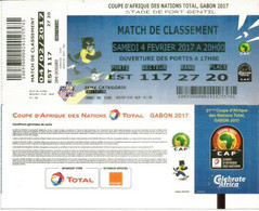 Football. Ticket Coupe D'Afrique Des Nations Au Gabon, Stade De Port-Gentil. 4 Fevrier 2017, Etat Neuf - Tickets - Entradas