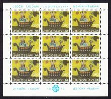 Yugoslavia 1973 Children's Week Ship, Mini Sheet MNH - Neufs