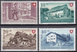 SCHWEIZ 525-528, Postfrisch **, Pro Patria: Landhäuser 1949 - Unused Stamps