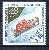 MONACO -- MONTE CARLO -- Poste Aérienne -- Jeux Olympiques D' Hiver  D'Innsbruck 1964 -- 5 Francs - Poste Aérienne