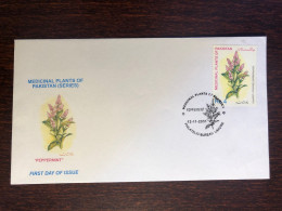 PAKISTAN FDC COVER 2001 YEAR MEDICINAL PLANTS HEALTH MEDICINE STAMPS - Pakistan