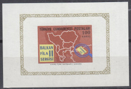 TÜRKEI  Block 12, Postfrisch **, Internationale Briefmarkenausstellung BALKANFILA II, Istanbul, 1966 - Blocks & Sheetlets