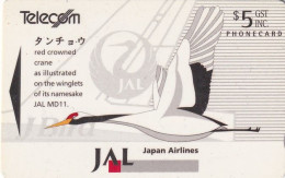 NEW ZEALAND(GPT) - Japan Airlines, CN : 391CD, Tirage 22500, Mint - Nieuw-Zeeland